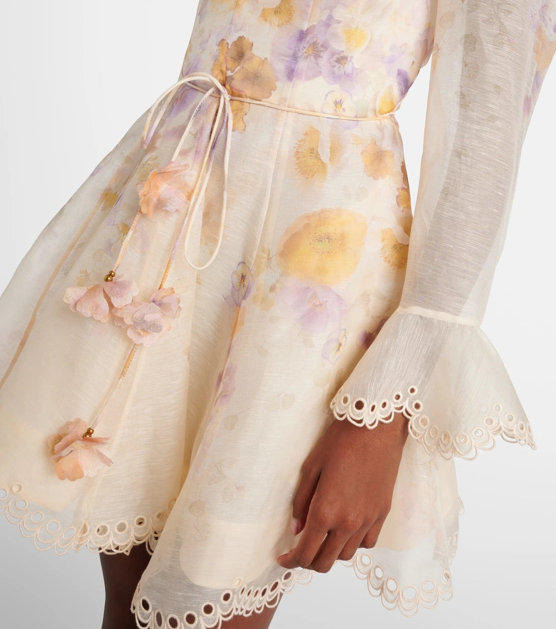 Zimmermann - Memento linen and silk minidress