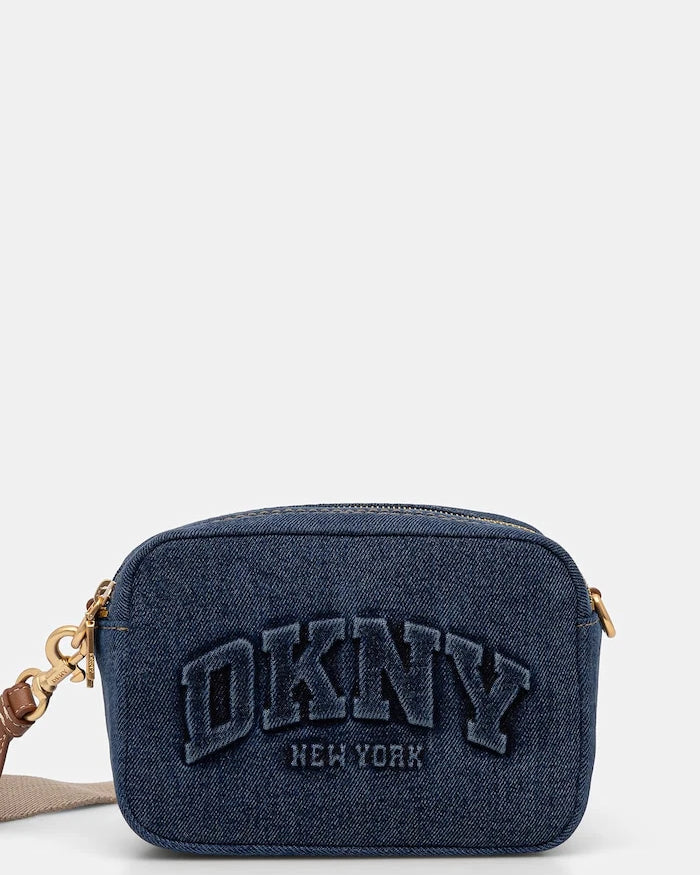 DKNY kadın denim crossbody çanta