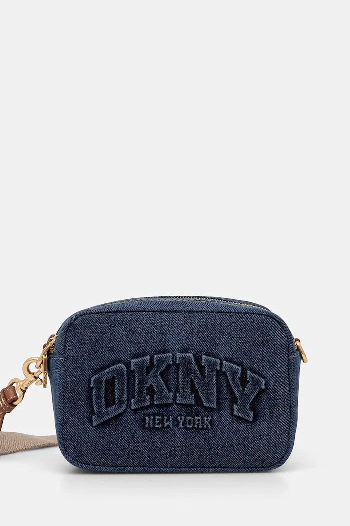 DKNY kadın denim crossbody çanta