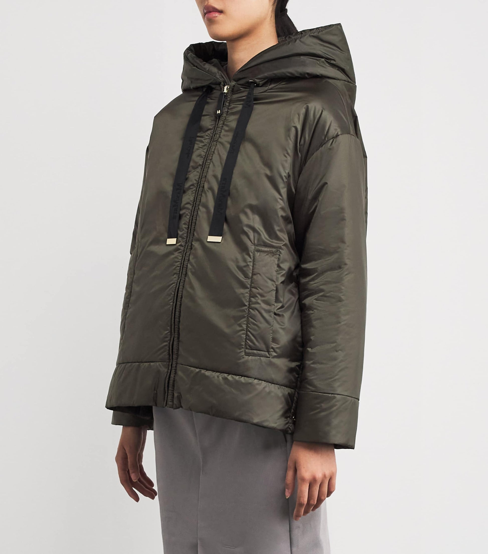 Max Mara Green The Cube Hooded Puffer Jacket