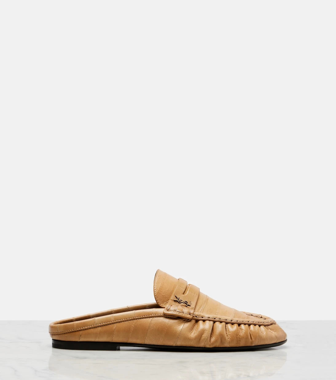 Saint Laurent - Le Loafer eel leather mules
