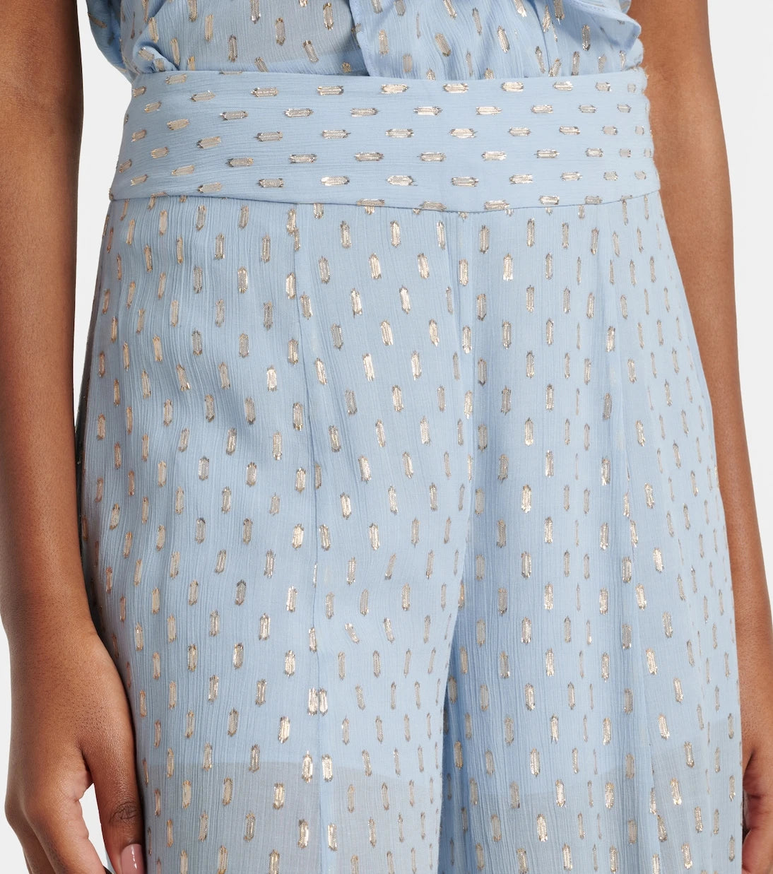 Zimmermann - Daylight semi-sheer chiffon wide-leg pants