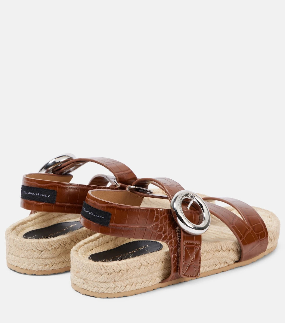 Stella McCartney - Gaia S-Wave leather espadrille sandals