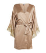 Silk Lace-Trim Gina Short Robe