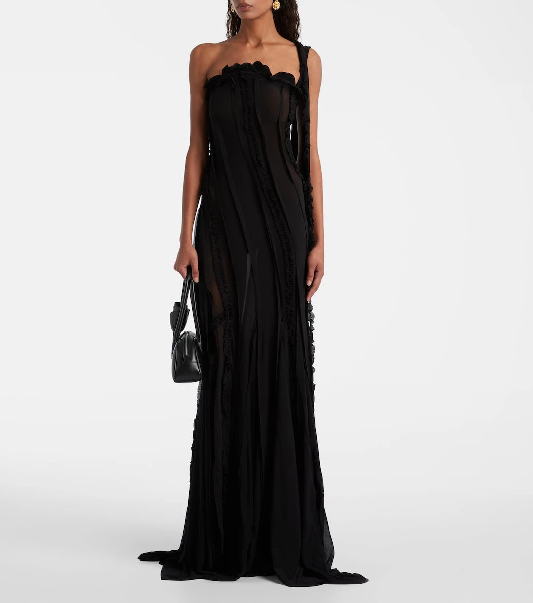 Blumarine - Draped one-shoulder gown