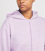 Purple Cotton-Blend Fleece Zip-Up Hoodie