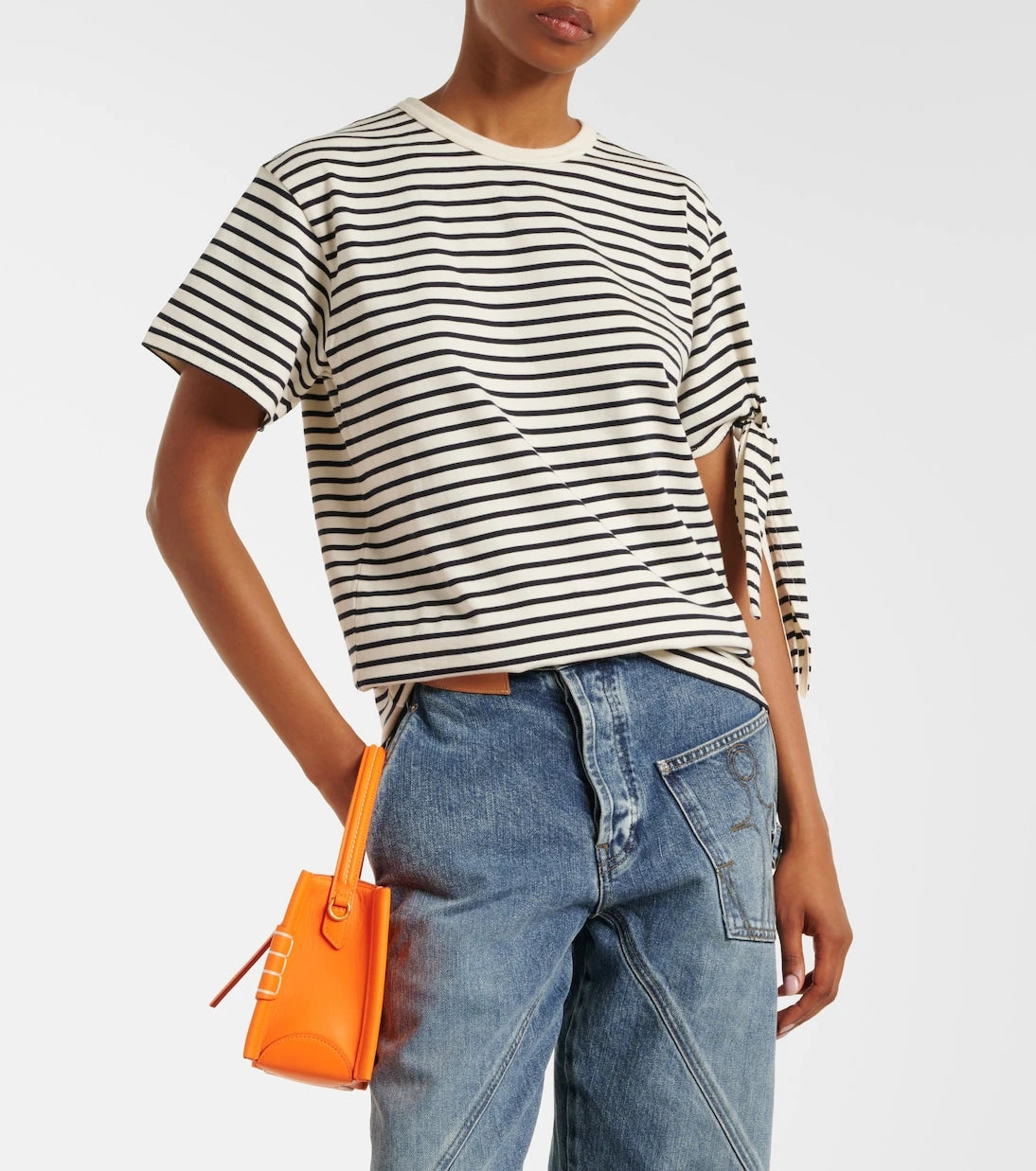 JW Anderson - Striped cotton jersey T-shirt