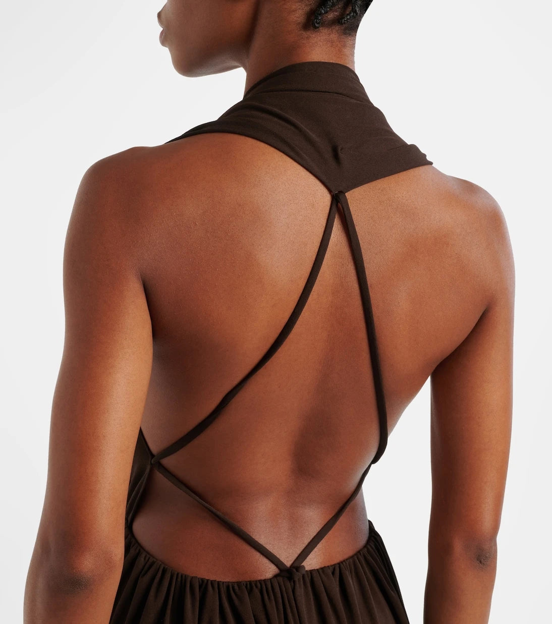 The Row - Pharao gathered jersey crêpe gown