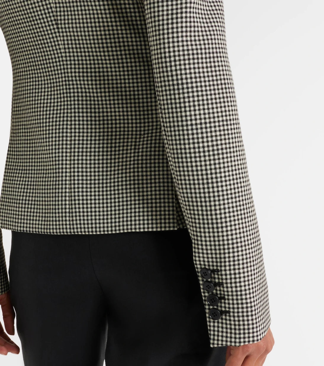 McQueen - Gingham layered blazer