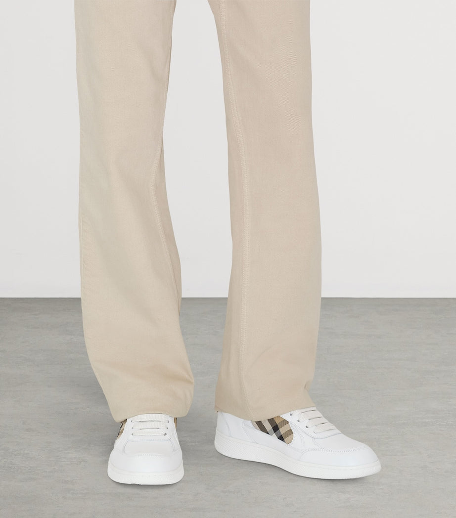 Burberry White Check Terrace Sneakers