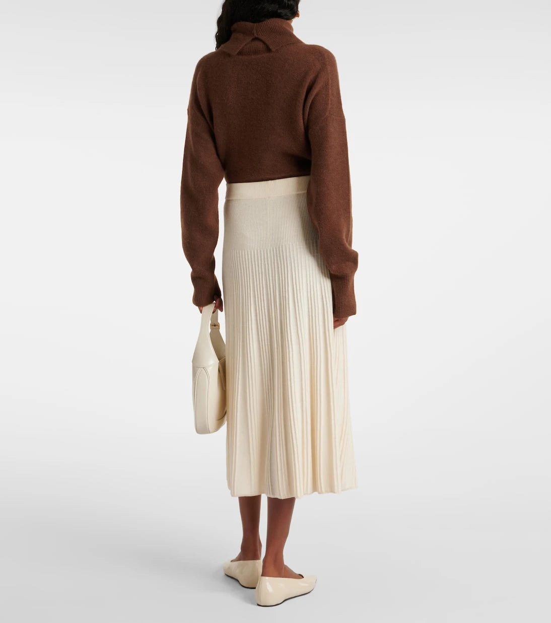Joseph - Knitted wool midi skirt