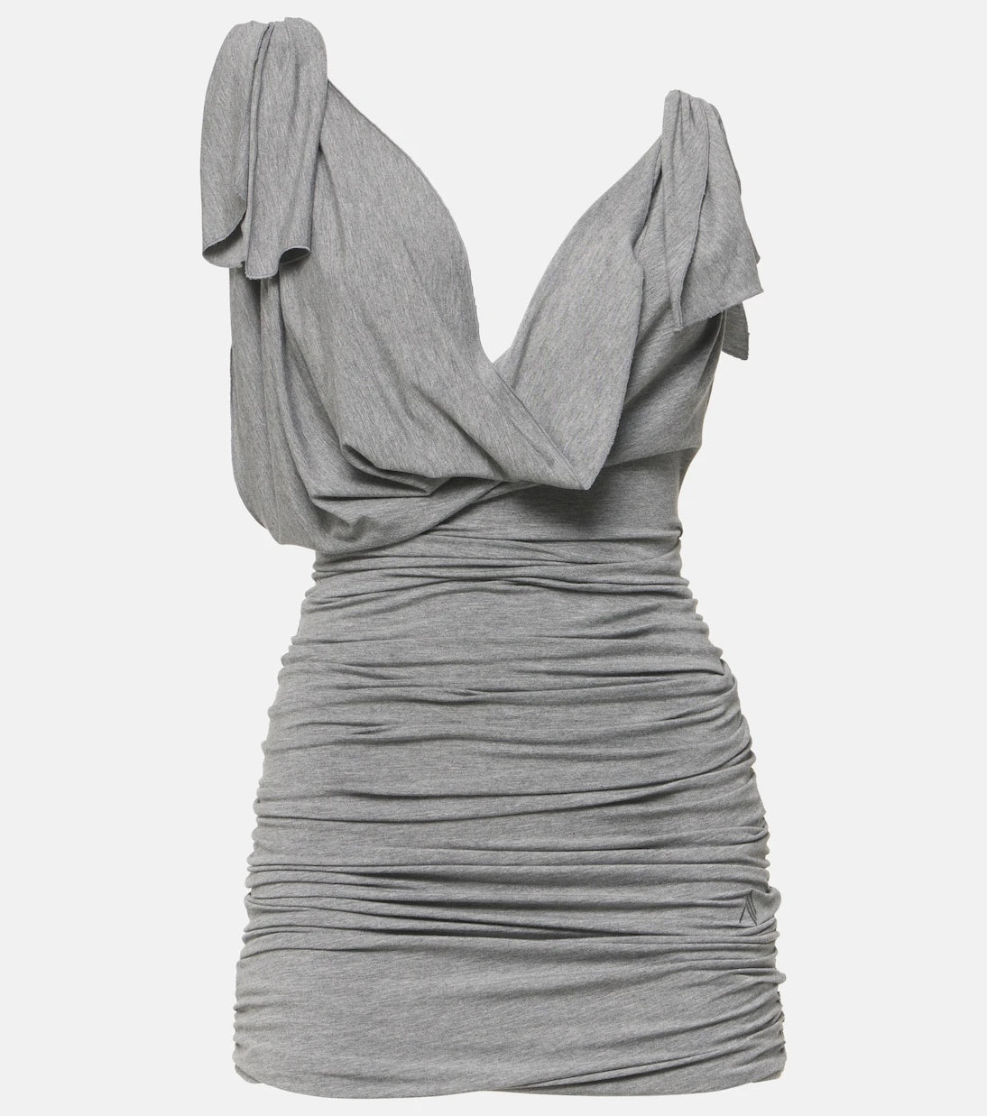 The Attico - Draped jersey minidress