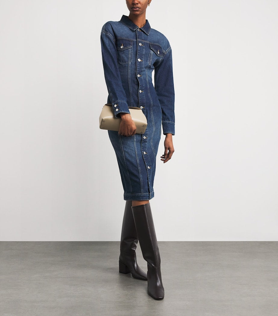 EB Denim Navy Denim Prima Mini Dress