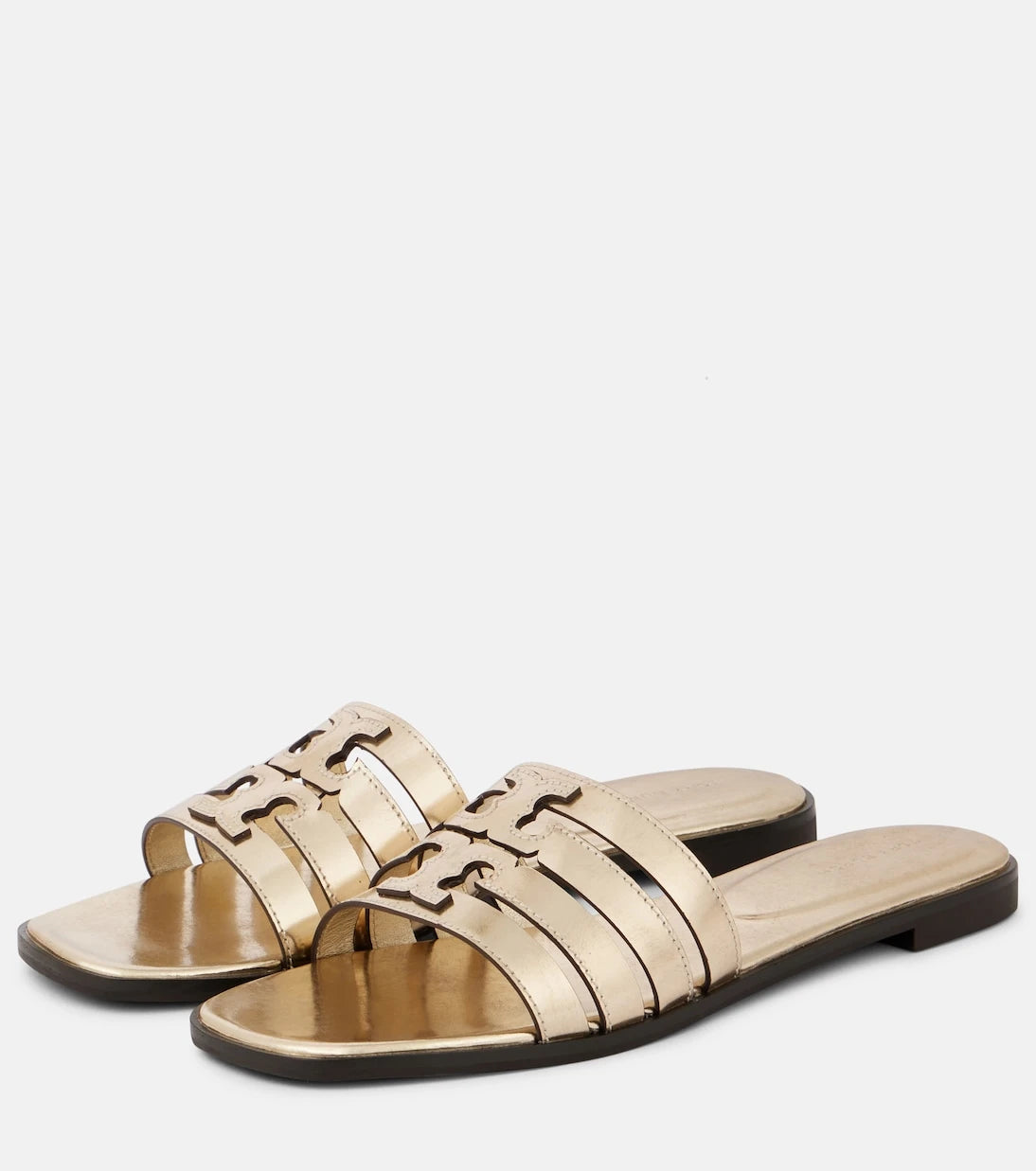 Tory Burch - Ines metallic leather slides