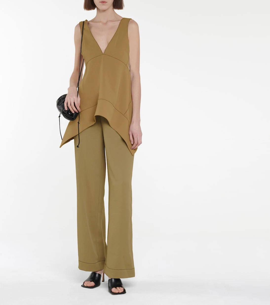 Proenza Schouler - بنطلون بقصة مستقيمة وخصر مرتفع