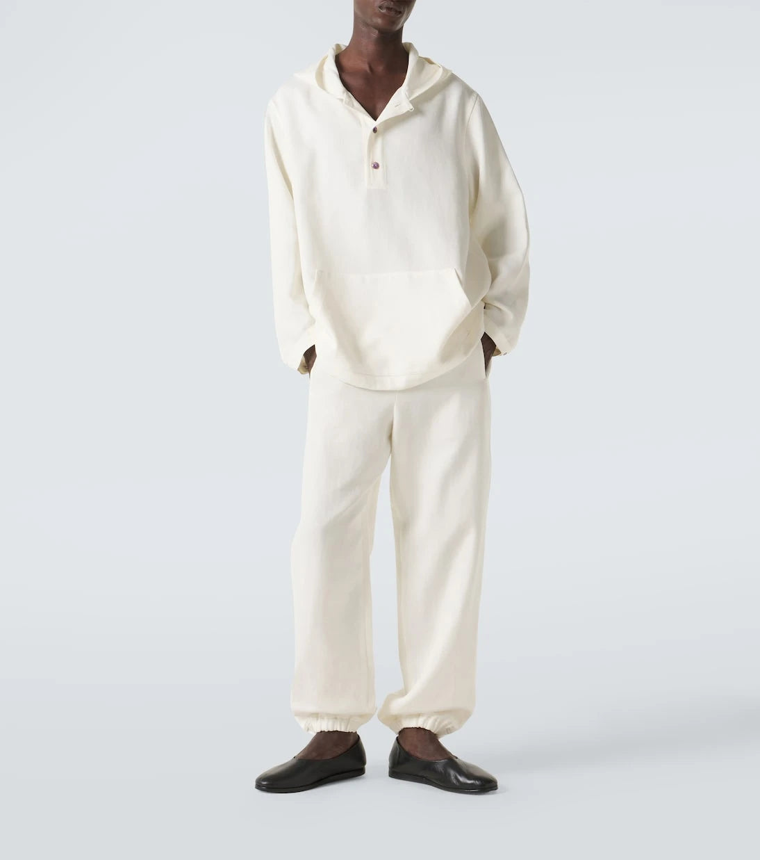 God's True Cashmere - Linen sweatpants with amethyst