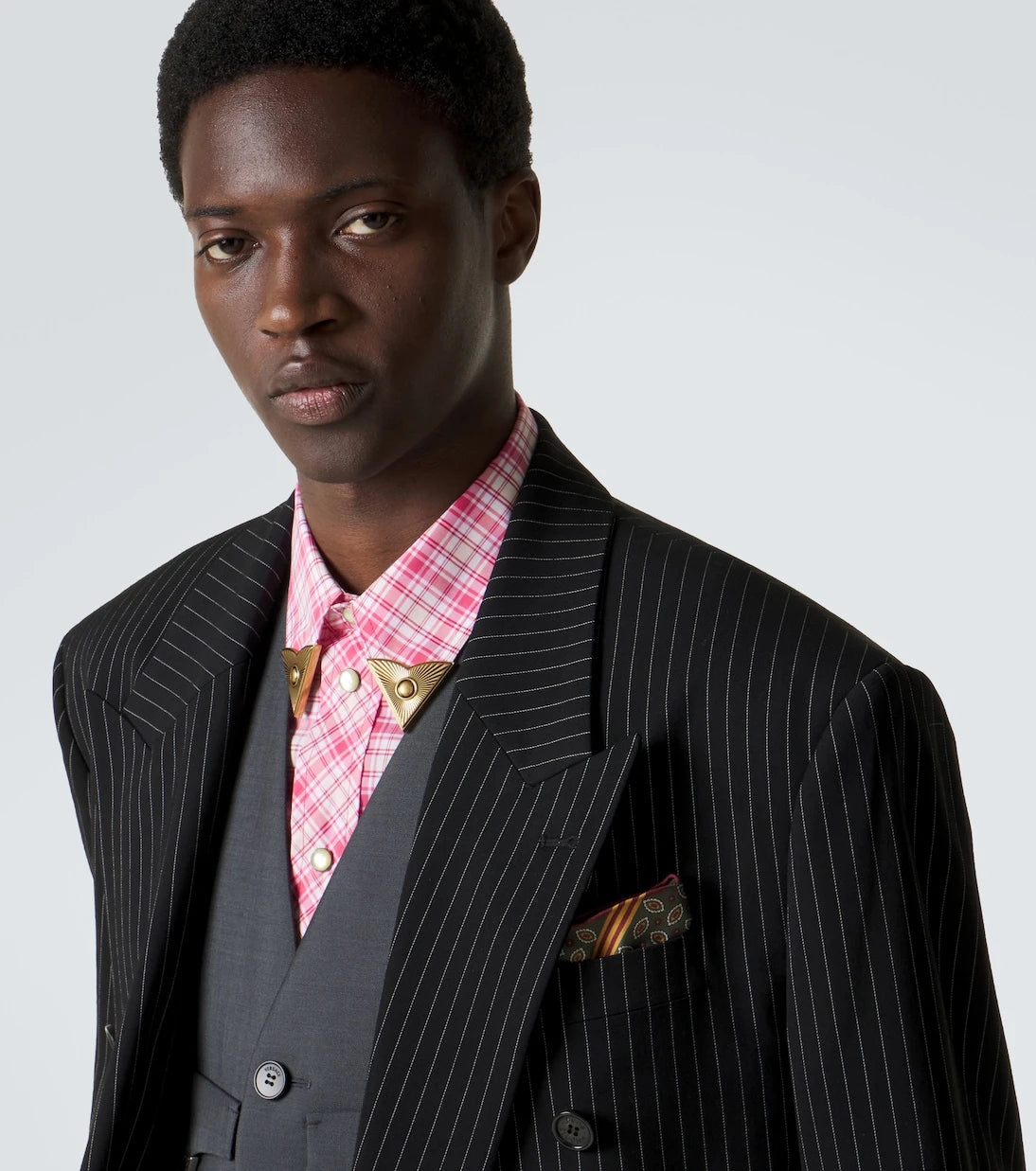 Versace - Logo printed silk pocket square
