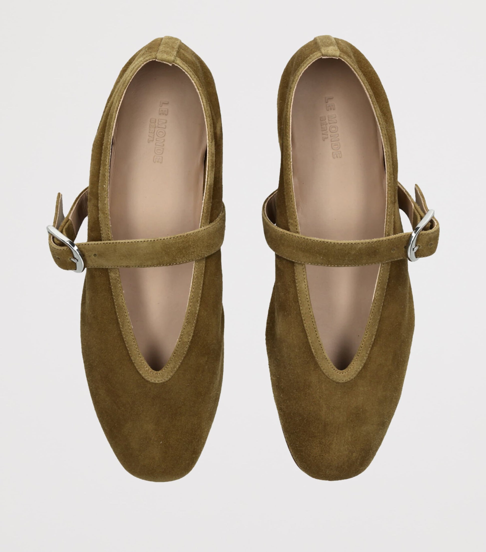 Le Monde Beryl Green Suede Stella Ballet Flats