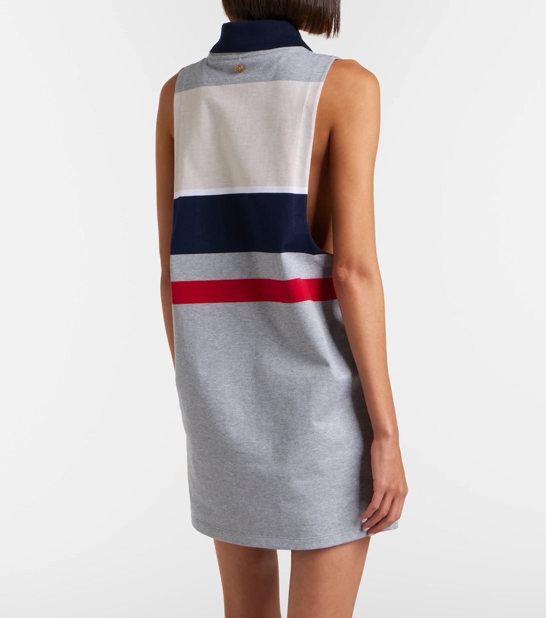 Versace - Striped cotton jersey polo dress