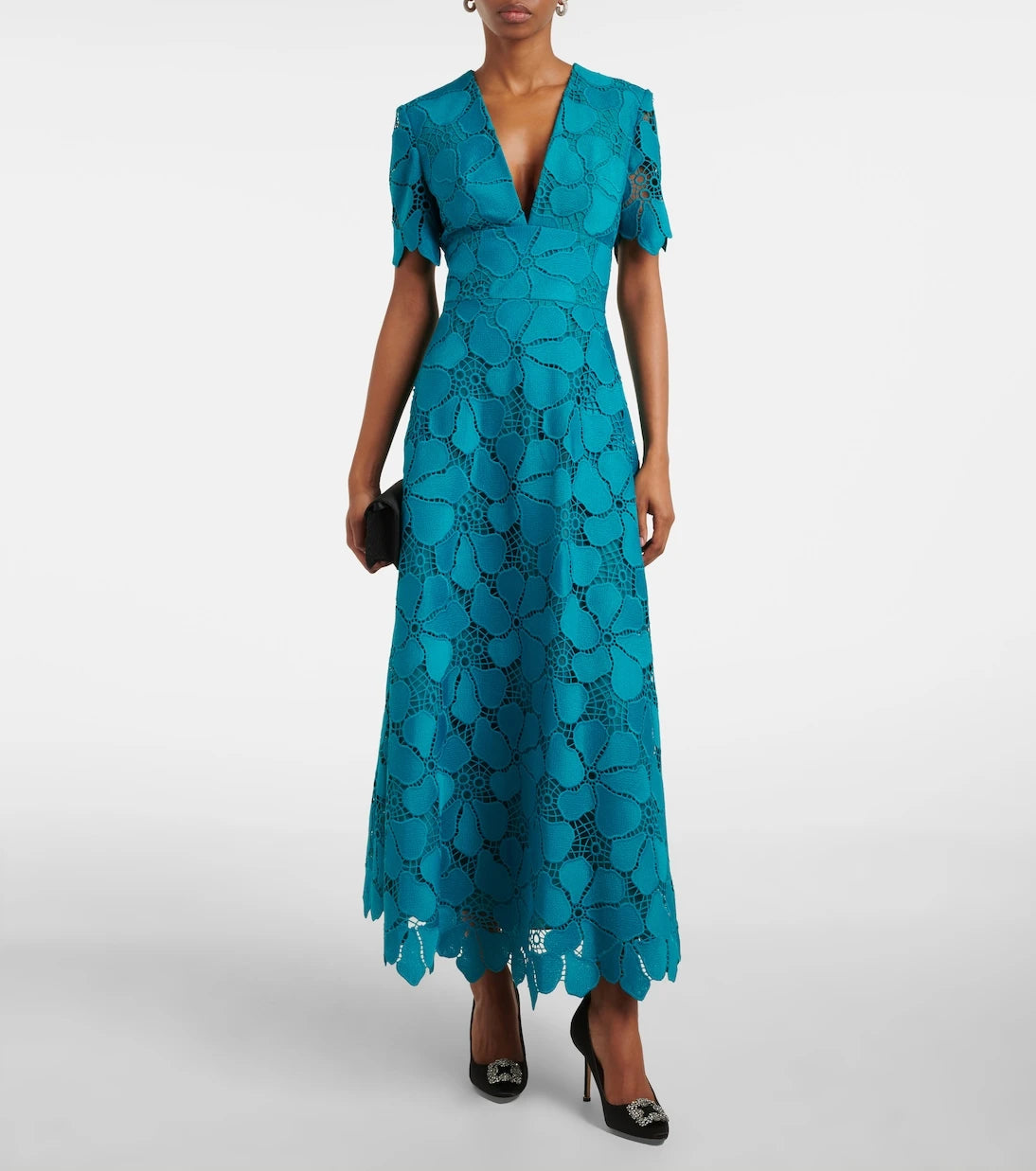 Elie Saab - Broderie anglaise maxi dress