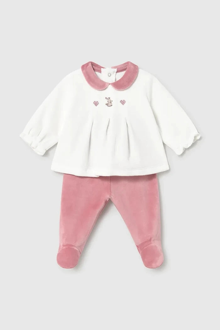 Mayoral Newborn комплект за бебе от кадифе