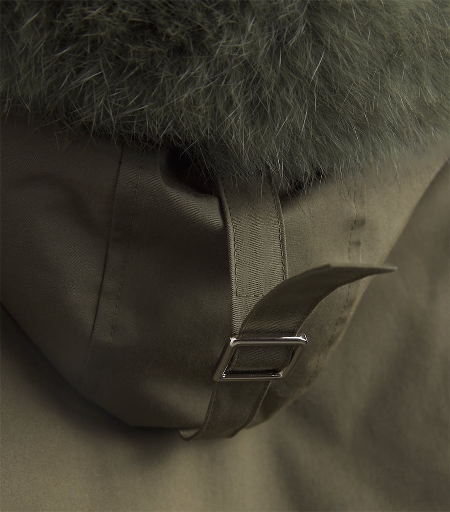 Yves Salomon Enfant Cotton-Blend Fur-Trim Parka (4-14 Years)