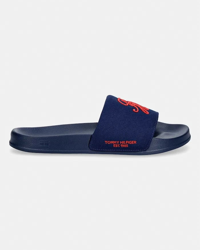 Tommy Hilfiger Erkek Terlik TH EMBROIDERY POOL SLIDE