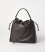 Brunello Cucinelli Brown Medium Leather Mellow Bucket Bag