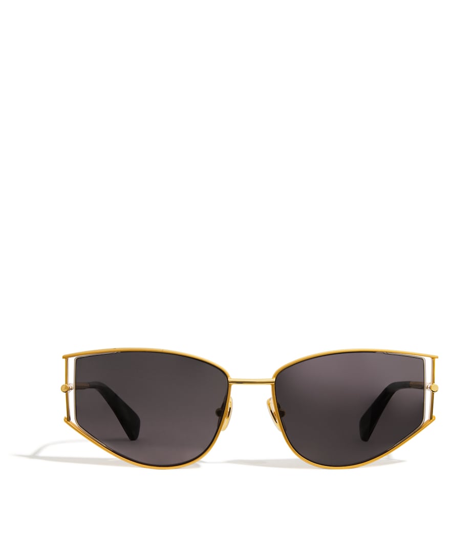 Max Mara Black Metal Cat-Eye Sunglasses