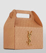 Saint Laurent Beige Embossed Take-Away Box Bag
