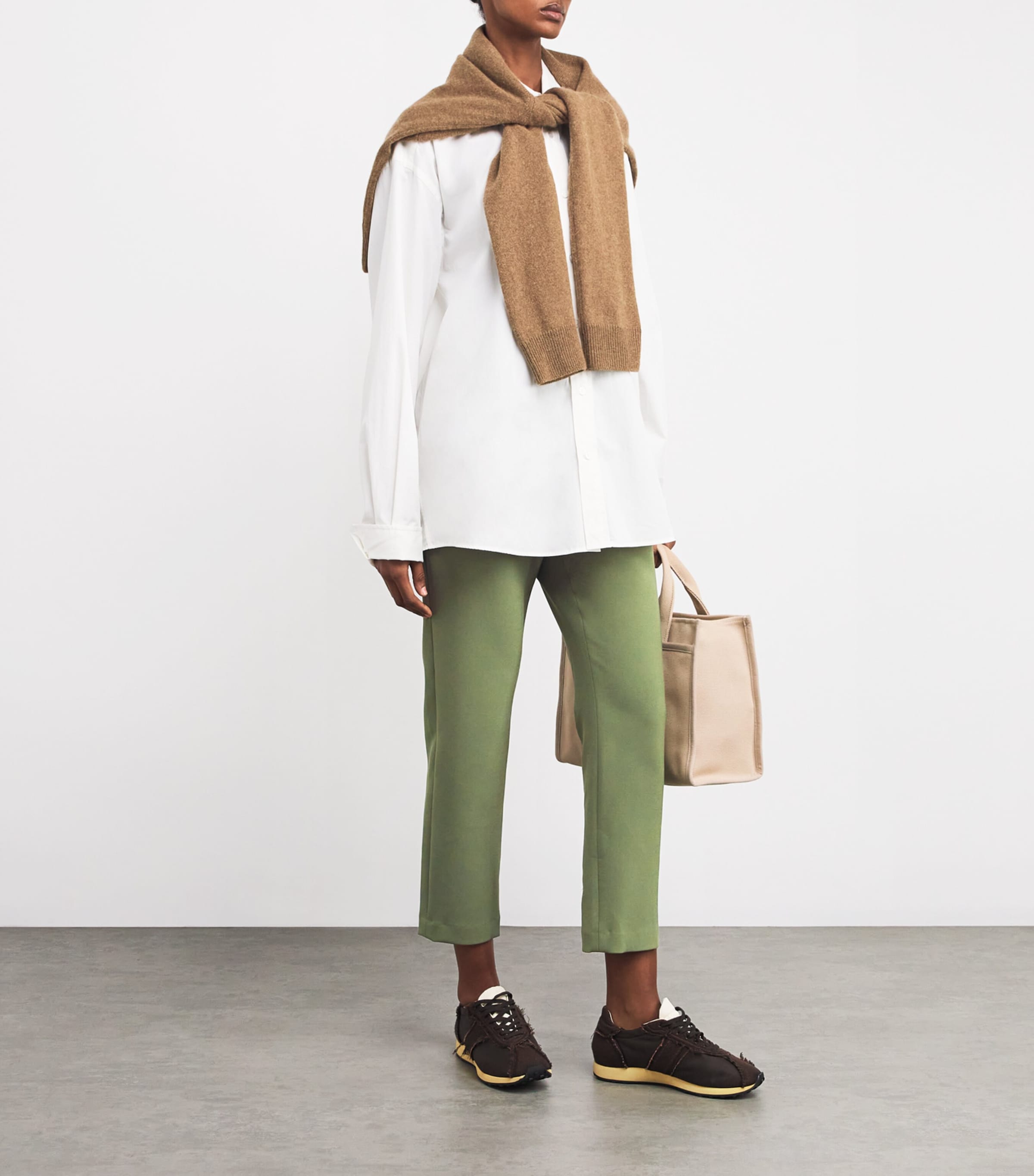 Veronica Beard Beige Renzo Tailored Trousers