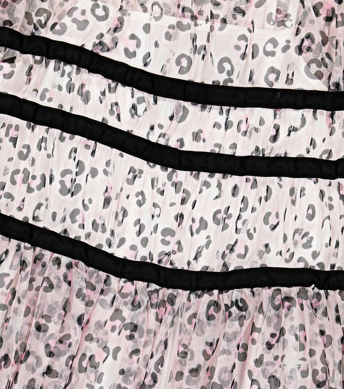 Monnalisa - Leopard-print tulle dress