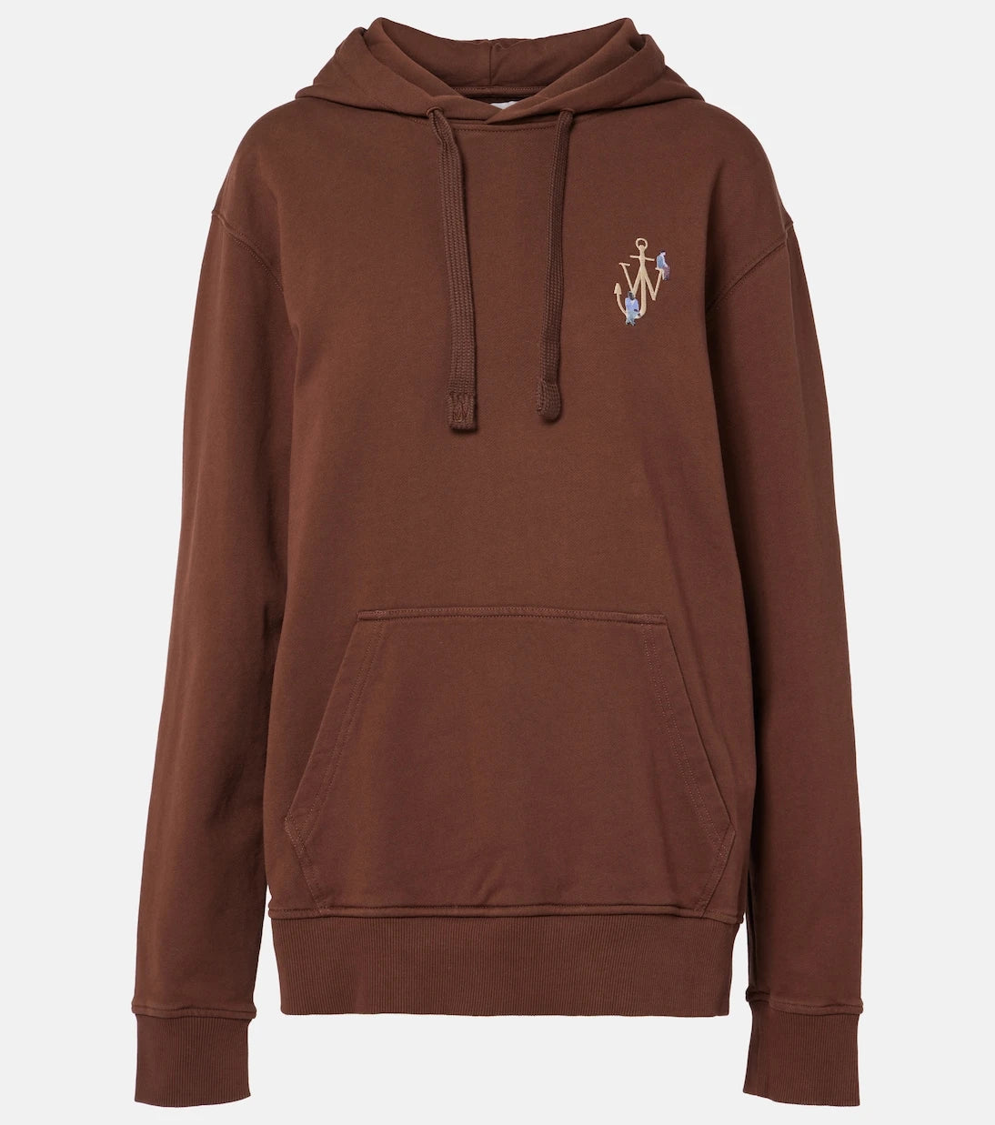 JW Anderson - Printed embroidered cotton jersey hoodie