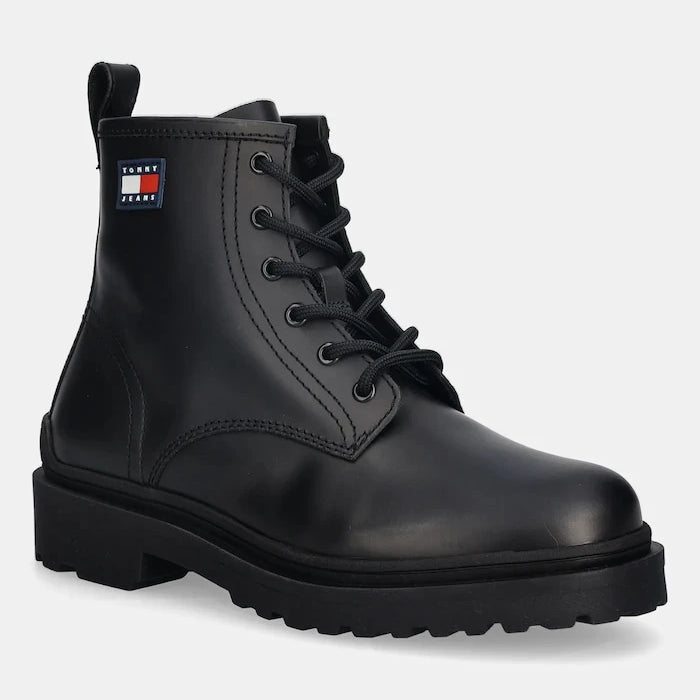 Кожени обувки Tommy Jeans TJM LACE UP RUBBERIZED