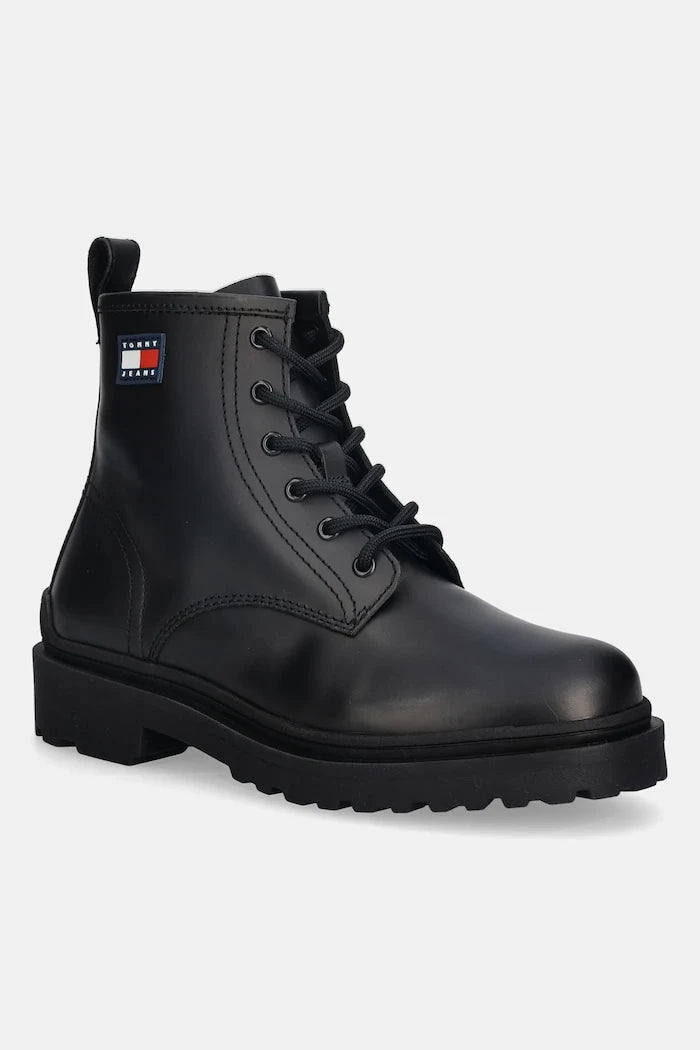 Кожени обувки Tommy Jeans TJM LACE UP RUBBERIZED