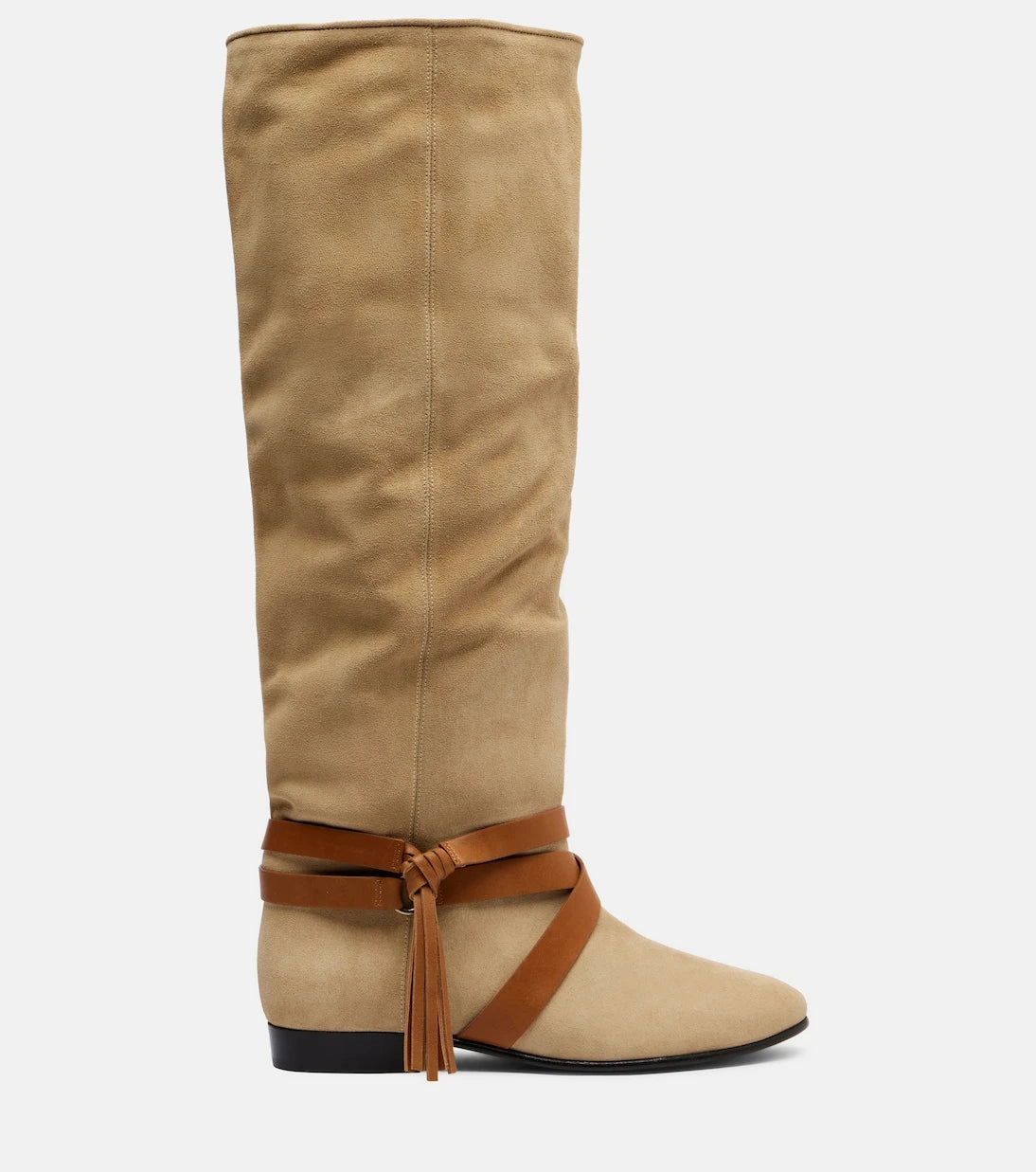 Isabel Marant - Silmon leather-trimmed suede knee-high boots