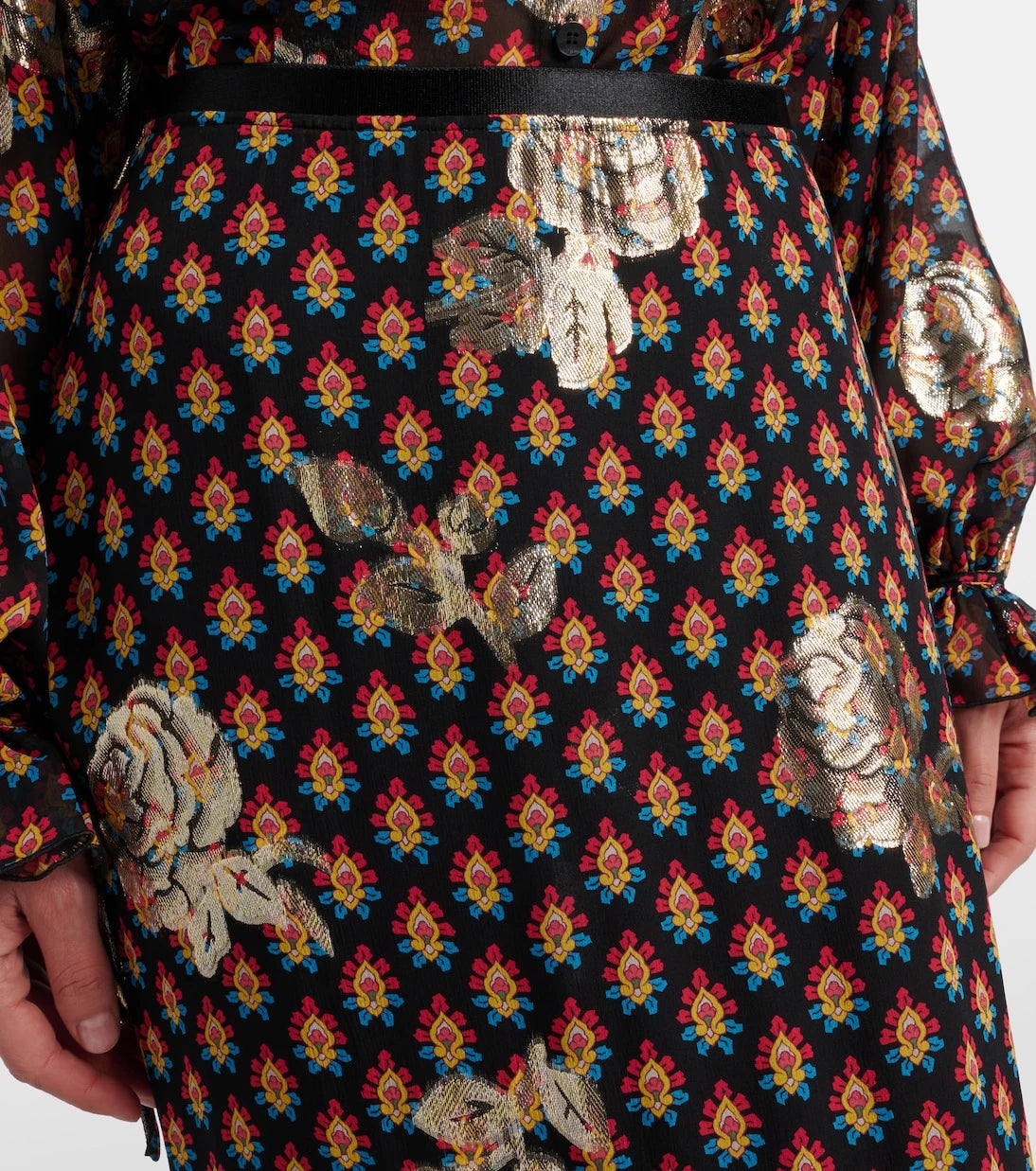 Etro - Printed silk-blend maxi skirt