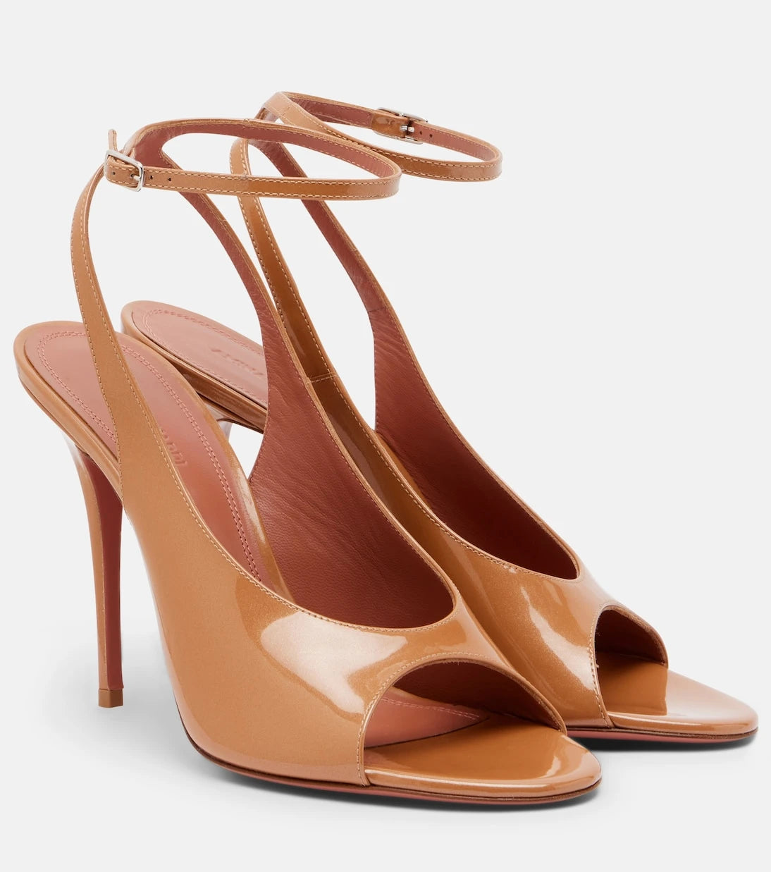 Amina Muaddi - Anok patent leather slingback sandals