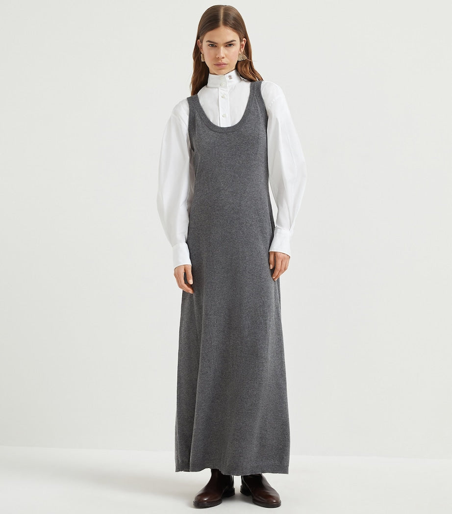 Grey Cashmere Maxi Dress