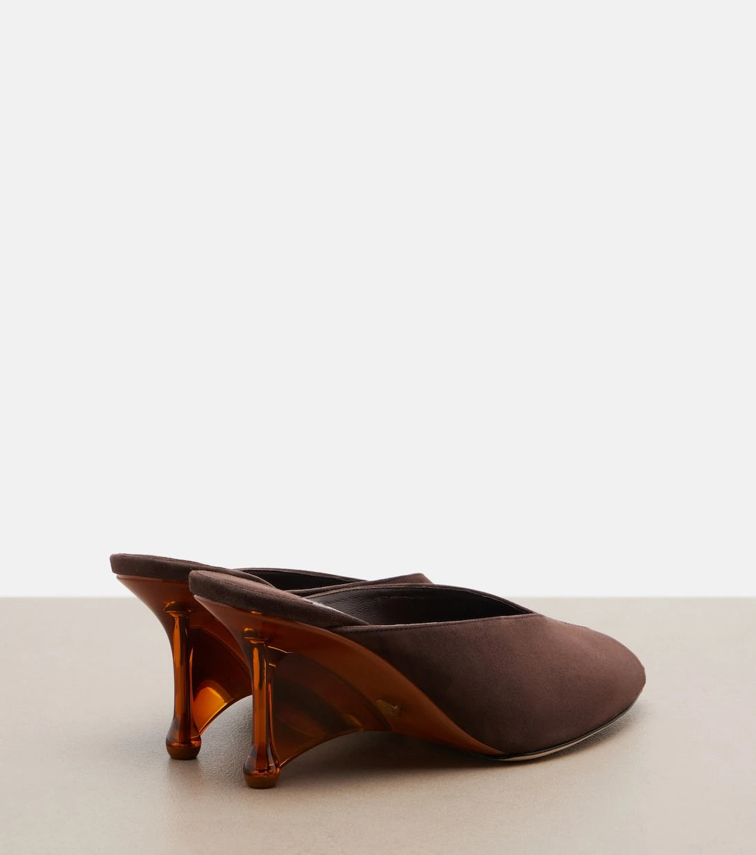 Jimmy Choo - Glace suede peep-toe wedge mules