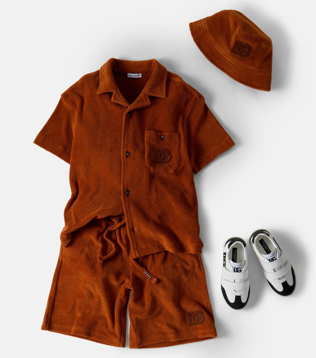 Dolce&Gabbana Kids - شورت قطني تيري DG