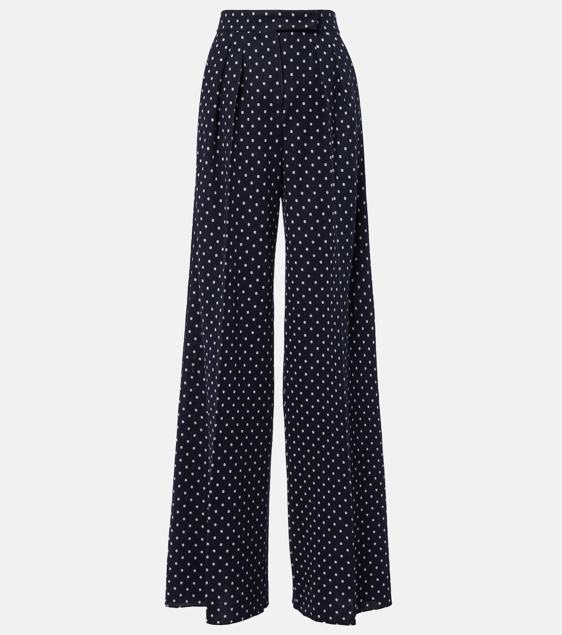 Max Mara - Polka-dot jersey wide-leg pants