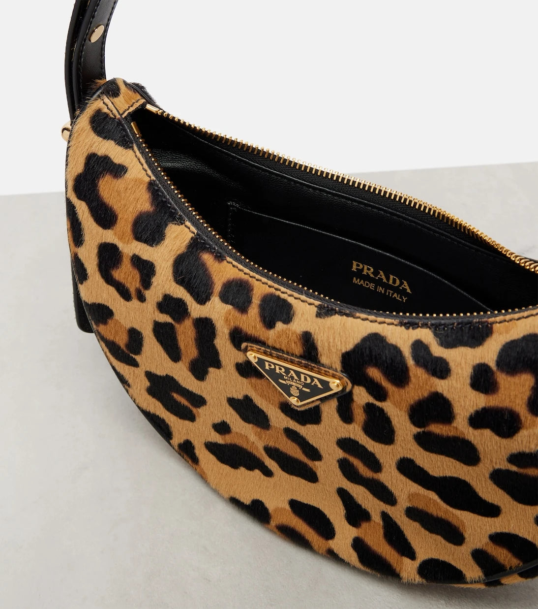 Prada - Prada Arqué calf hair shoulder bag