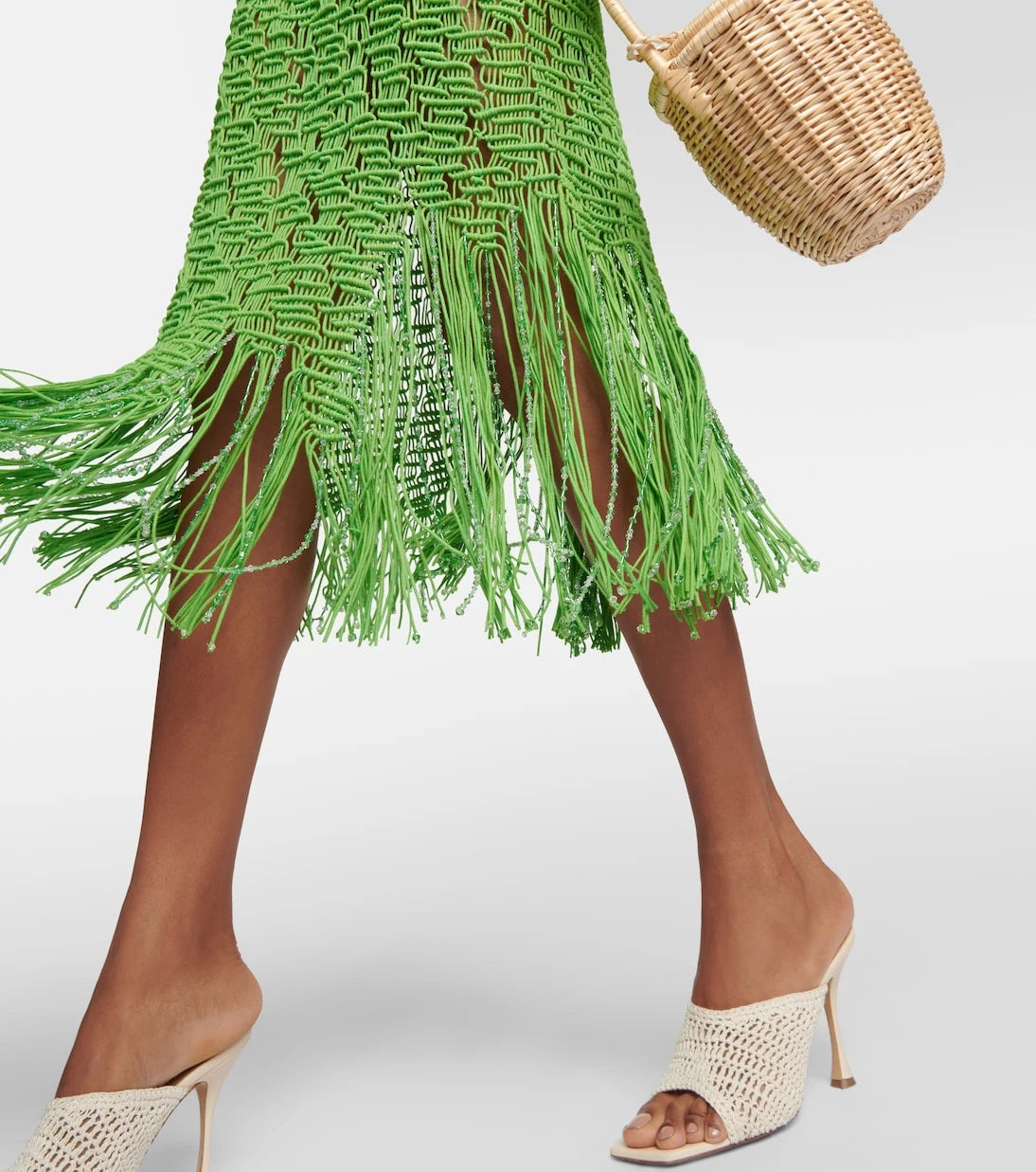 Roberta Einer - Element fringed cotton midi skirt