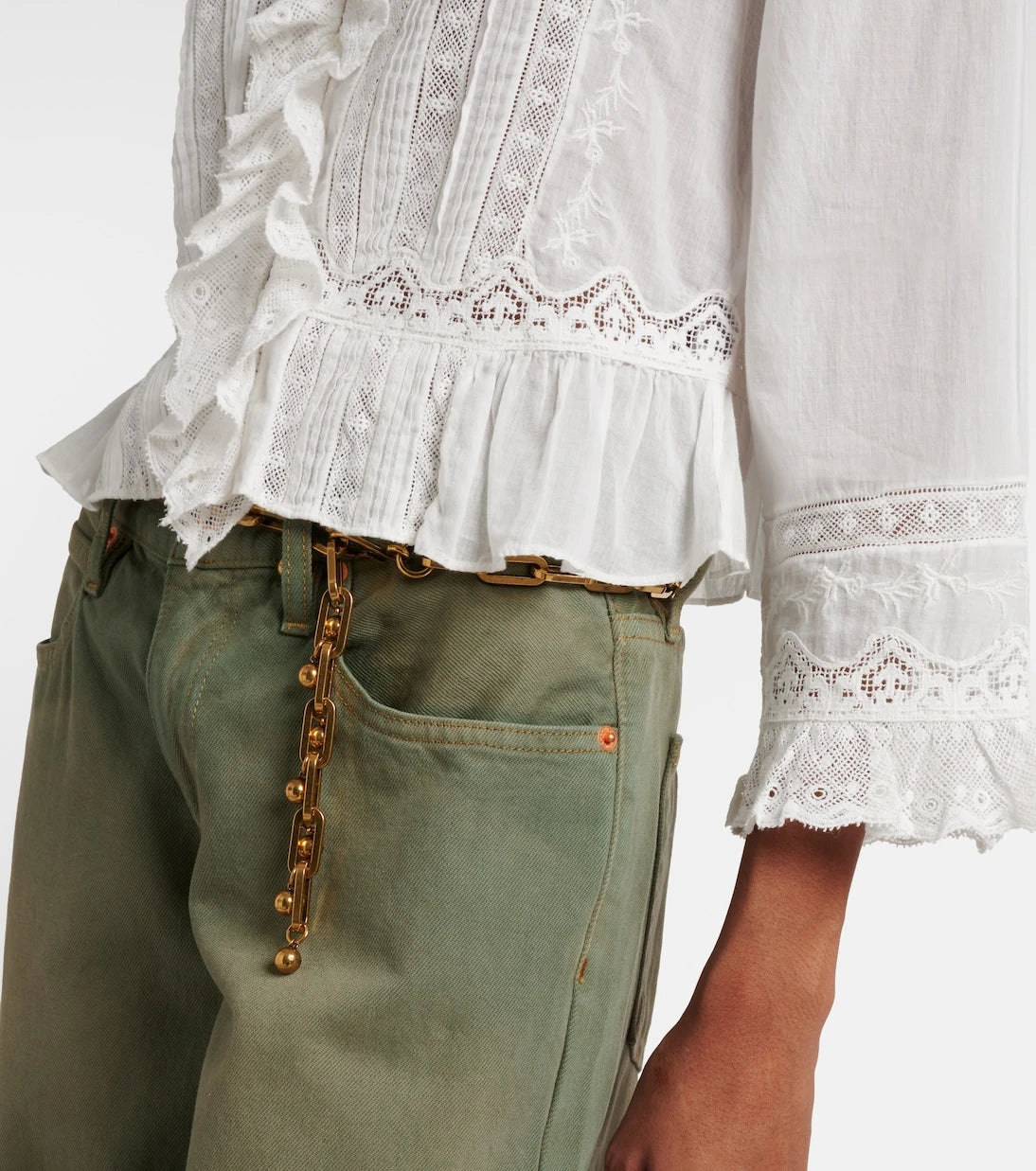 Dôen - Eldoris ruffled cotton blouse