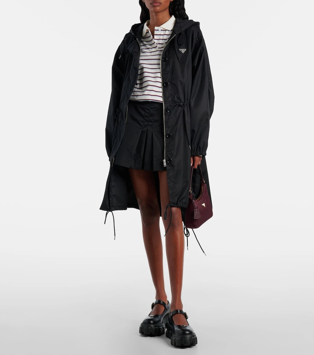 Prada - Monolith leather Mary Jane flats
