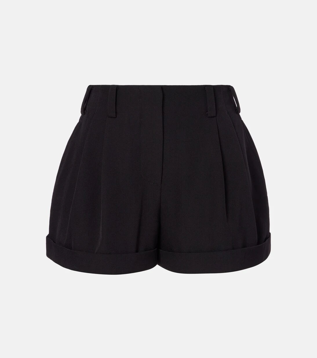 Givenchy - Pleated wool grain de poudre shorts