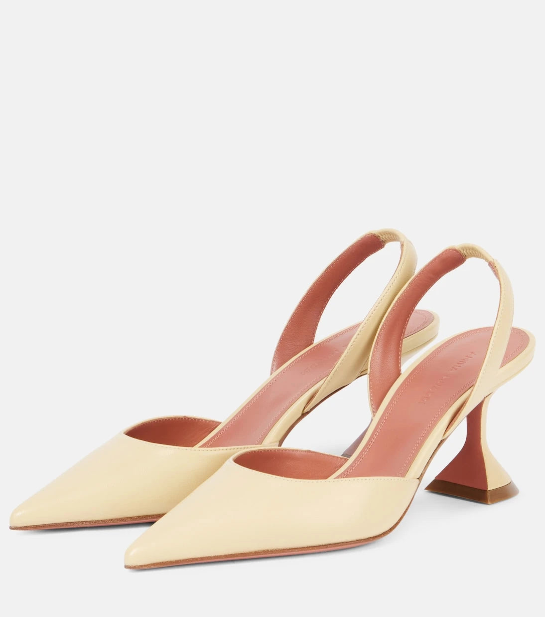 Amina Muaddi - Holli 70 leather slingback pumps