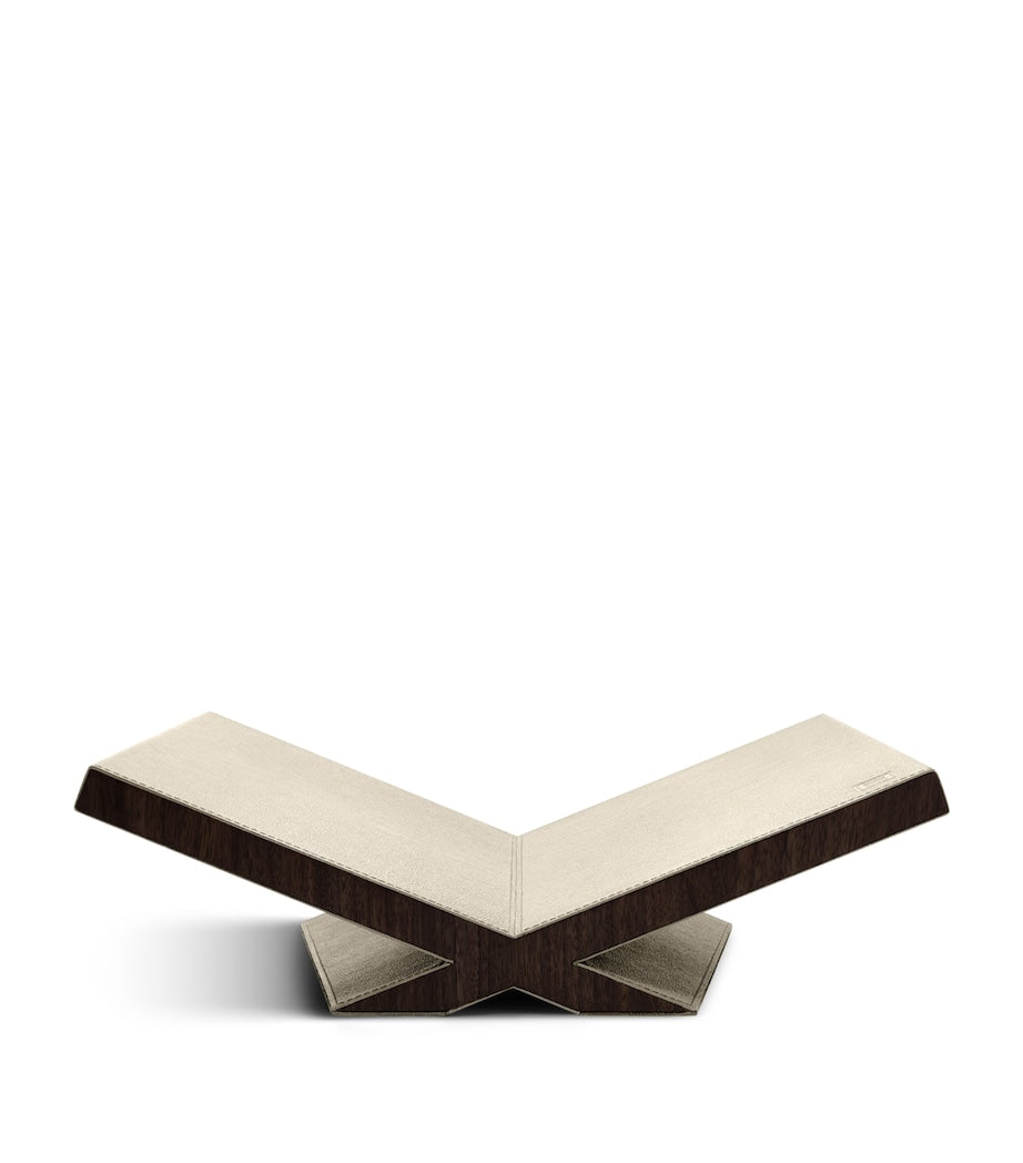 Walnut-Leather Classic Culture Bookstand