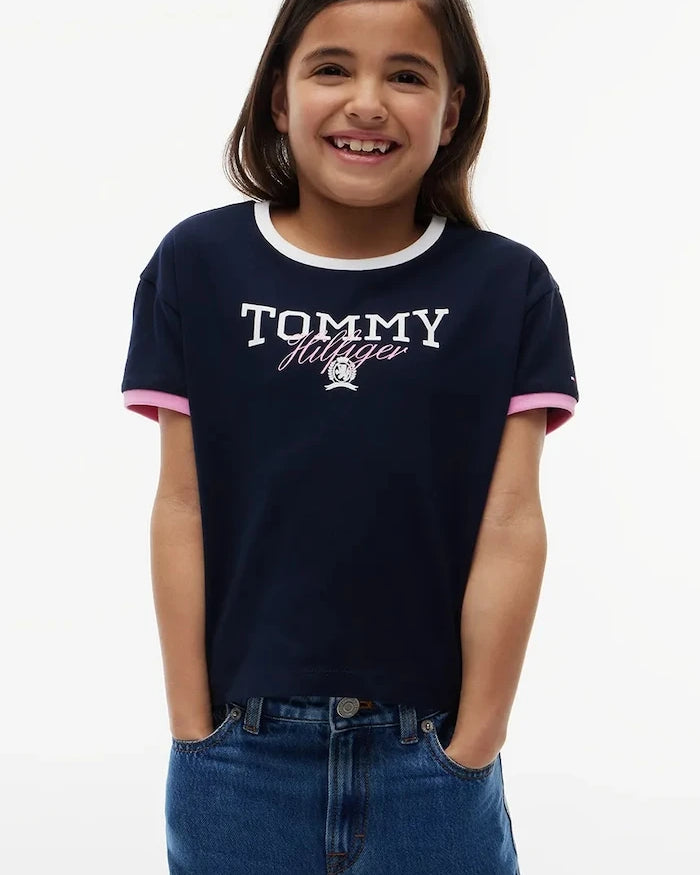 Çocuklar için pamuklu Tommy Hilfiger tişört